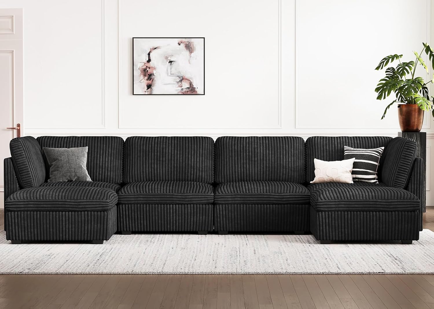 Belffin Modular Sectional Sofa with Storage Ottoman, Oversized Cloud Couch Sectional with Extra