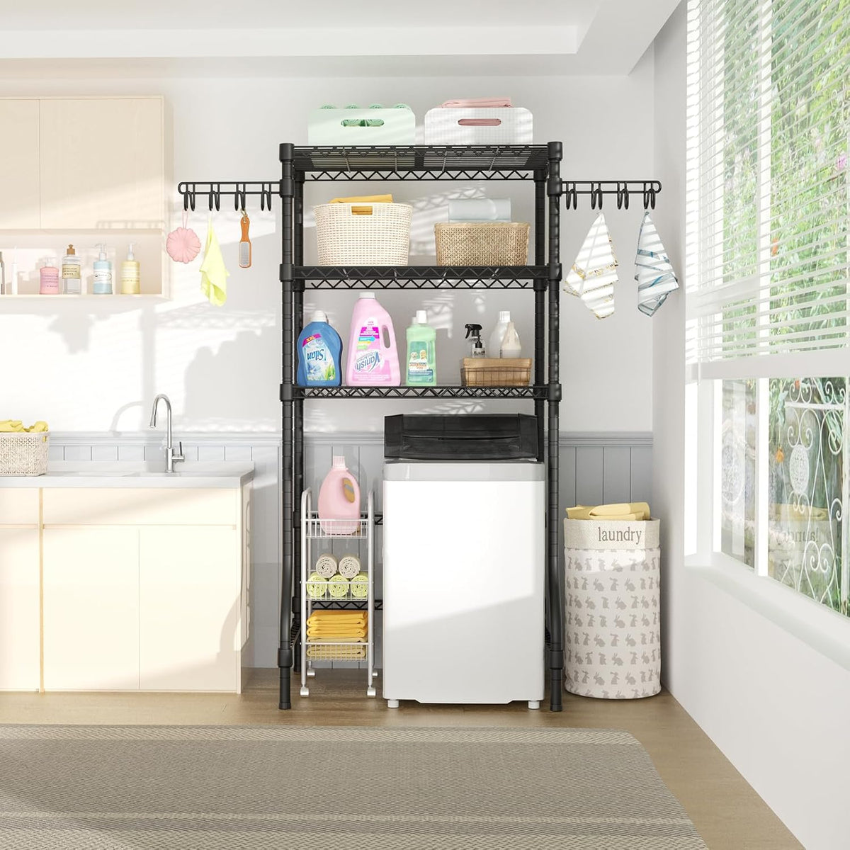 Ulif U8 Laundry Room Storage Organizer, Over The Washer and Dryer Storage Shelves for Laundry