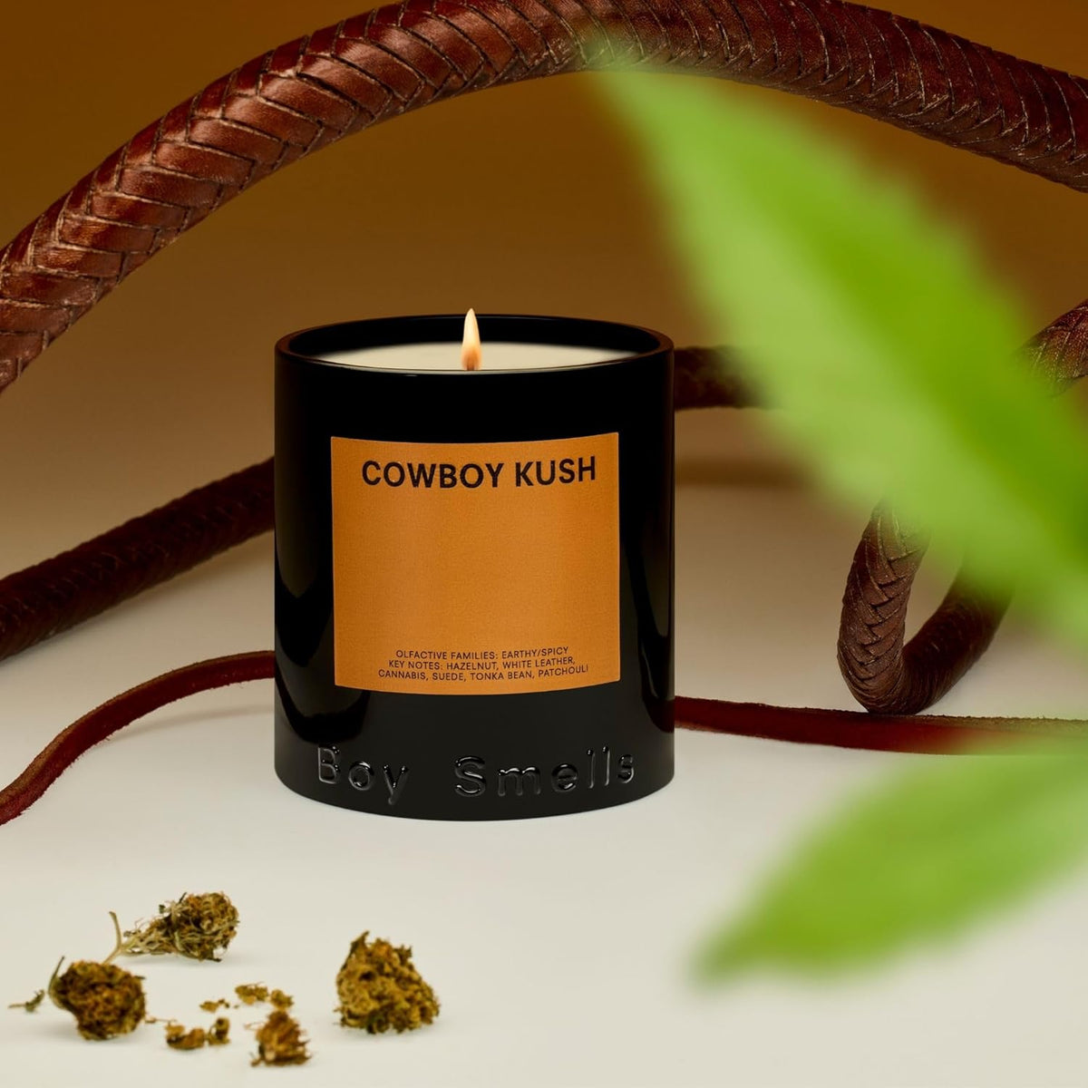 Boy Smells - Cowboy Kush Scented Candles for Men and Women - 8.5 oz - Soy, Coconut Wax Candle Blend