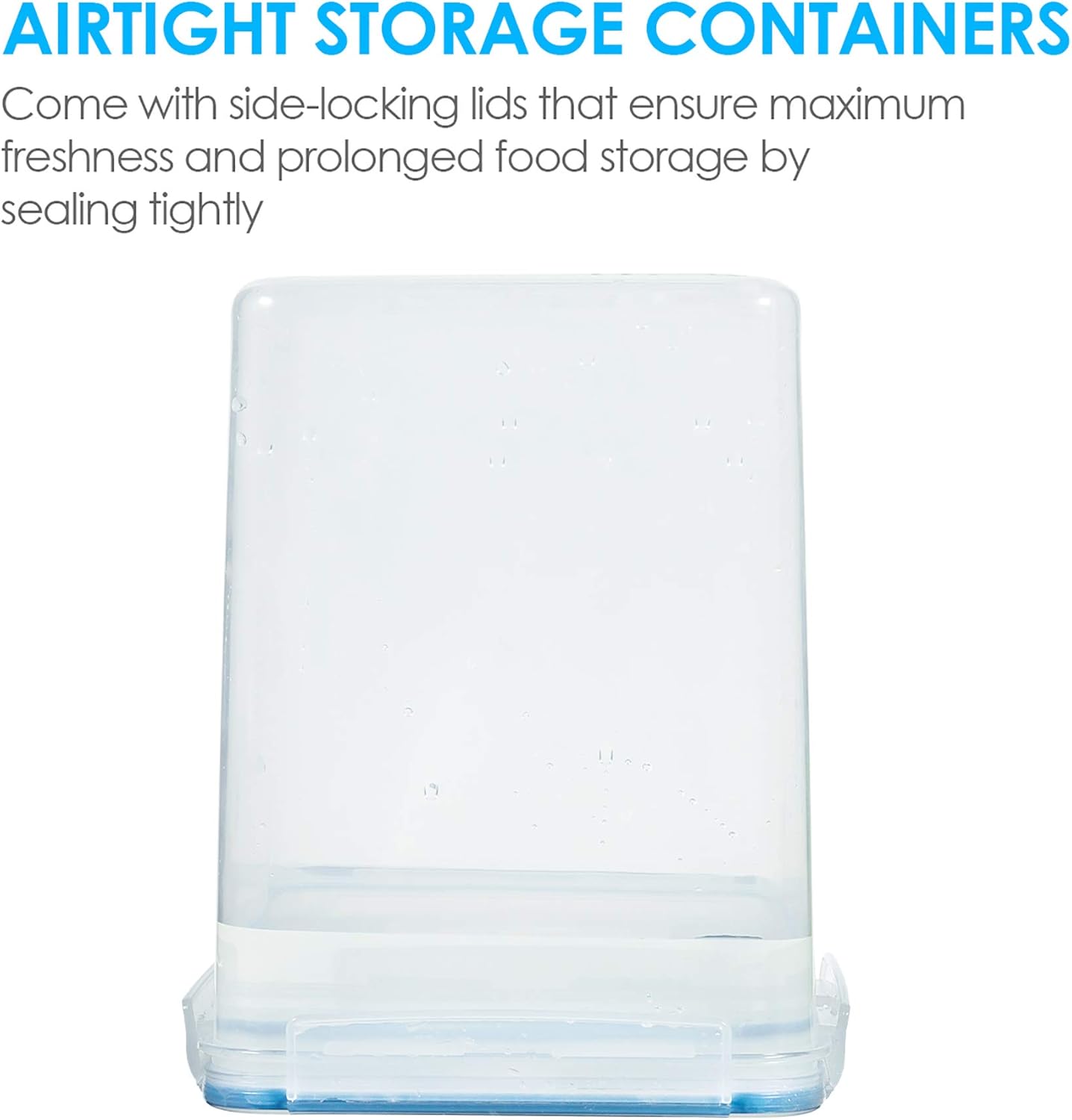Vtopmart Large Food Storage Containers 5.2L / 175oz, 4 Pieces BPA Free Plastic Airtight Canisters