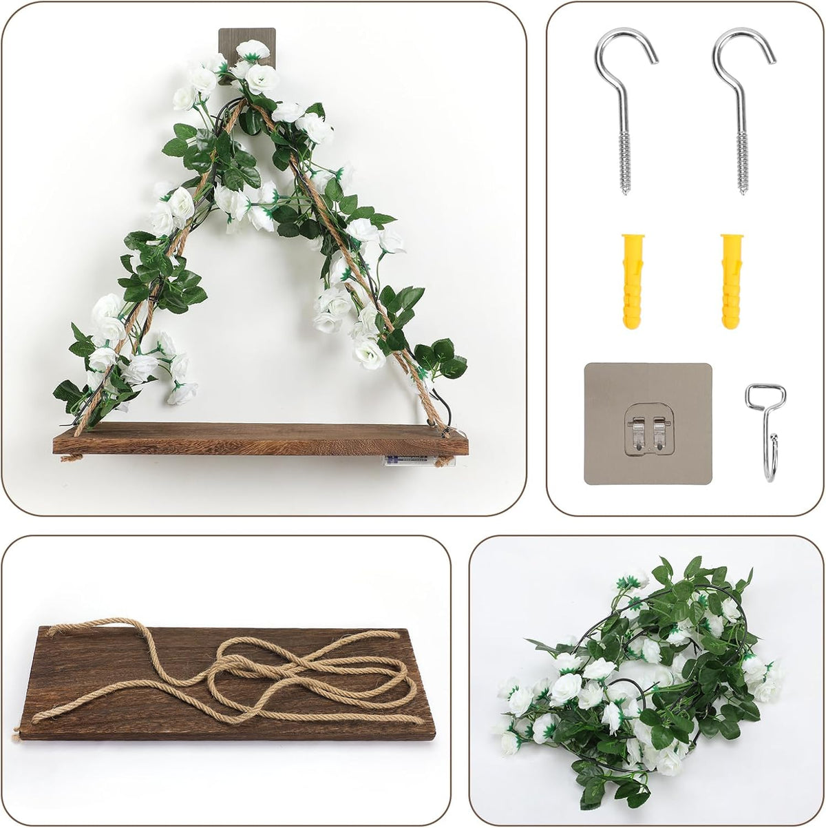 Floating Shelves for Wall,Plant Wall Decor,Hanging Shelf,Cottage Core Decor,Room Decor