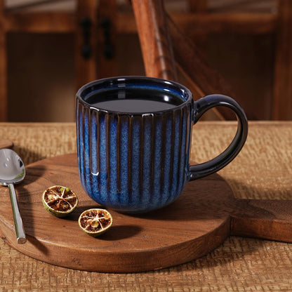 famiware Coffee Mugs Set of 4, Starlight 11 oz Mug Cup Set with Handle for Coffee, Tea, Cocoa, Milk