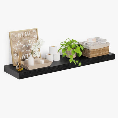 Heimlove 12 Inch Deep Floating Shelves, 55 x 12 inches Long Wall Shelf, Large Extra Display Shelf &
