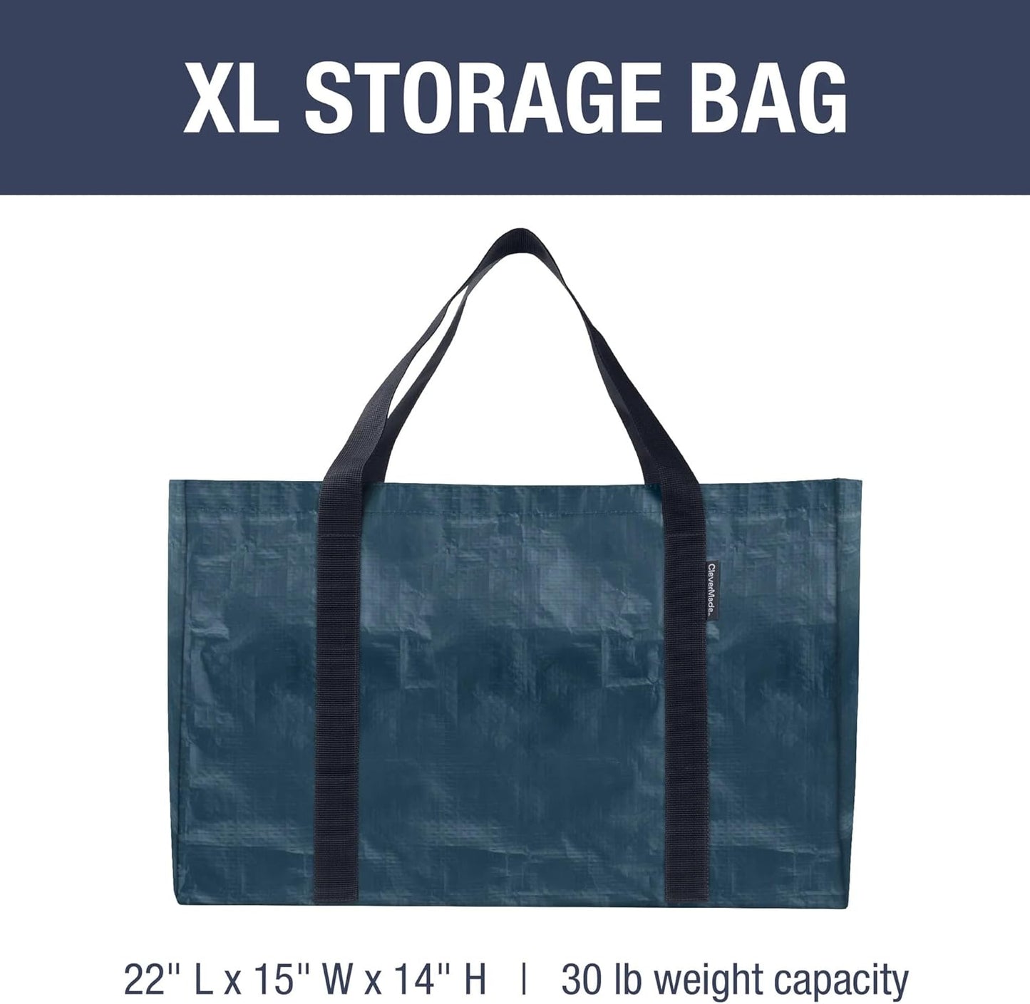 CleverMade Under Bed Storage Bag - Collapsible Storage for Shoes and Clothes Easy Use - Heavy Duty