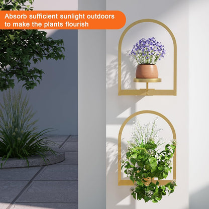 Wall Plant Holder, Wall Planter for Indoor Plants, Window Plant shelves for Multiple Plants Indoor