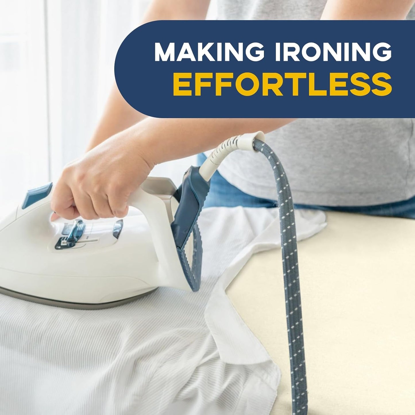 Ironing Board Full Size, RAINHOL Compact Iron Board with Iron Rest, Heat Resistant Cover with Ultra