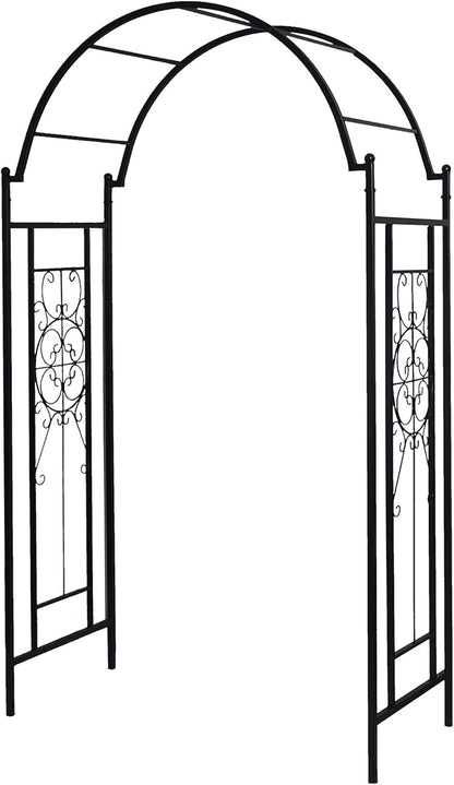 OUTOUR Garden Arch Arbor Arbour Trellis Archway for Climbing Plants Roses Vines Support Rack