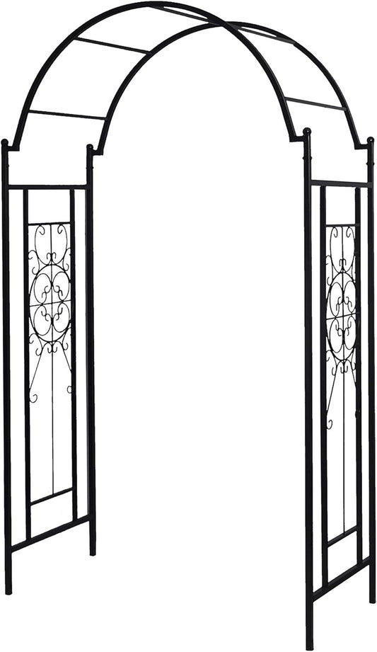 OUTOUR Garden Arch Arbor Arbour Trellis Archway for Climbing Plants Roses Vines Support Rack