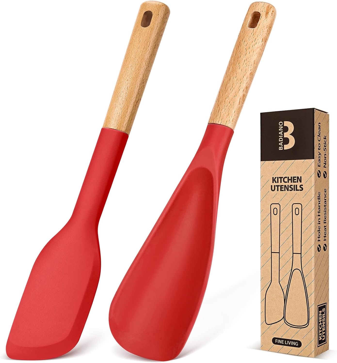 Cooking Spoon and Scraper for Nonstick Cookwares, Great for Cooking and Serving Durable BPA-Free