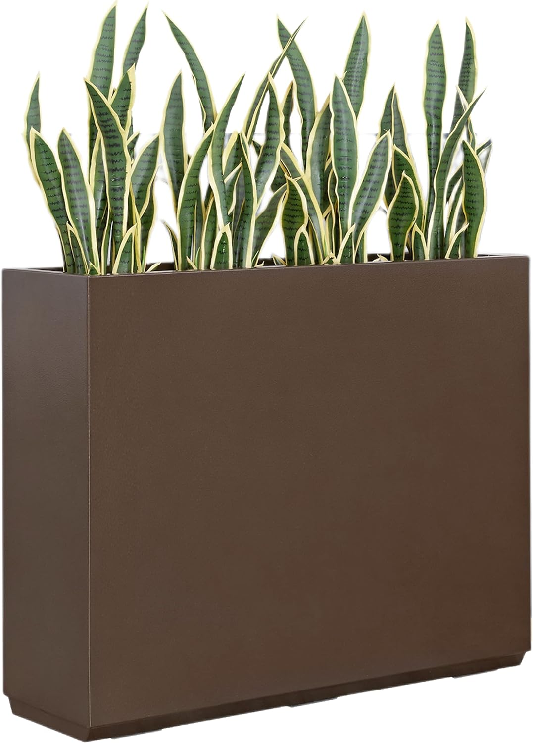 Metallic Heavy Planter for Outdoor Plants, 38Lx10Wx30H Inches Tall and Long Metal Divider Planter