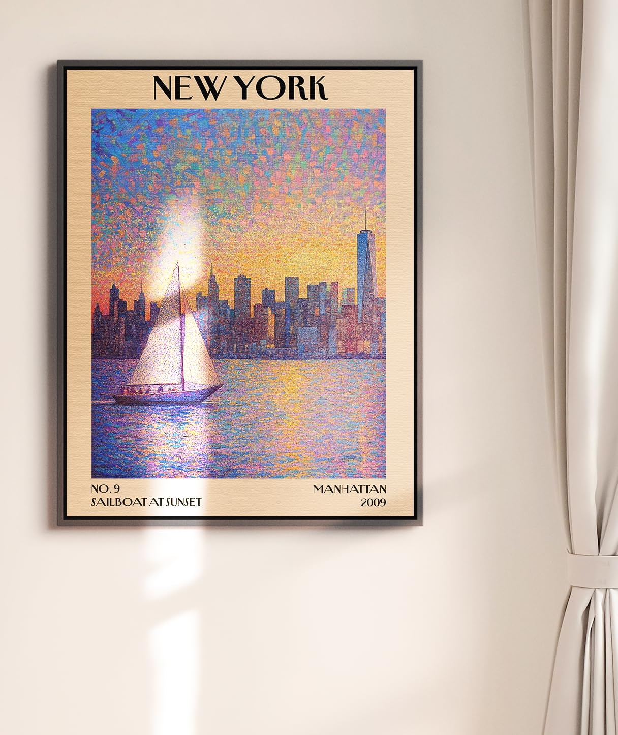 Retro Vintage New York Wall Art Print - 11x14 Unframed Poster - New York City Souvenirs, Cute