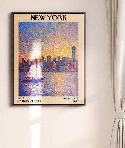 Retro Vintage New York Wall Art Print - 11x14 Unframed Poster - New York City Souvenirs, Cute