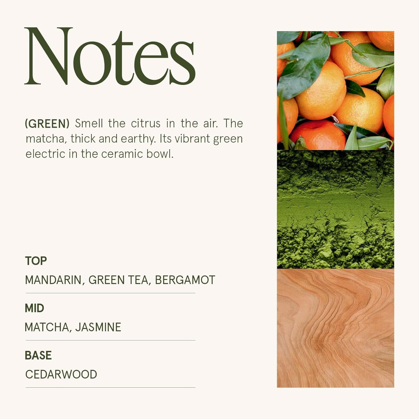 LA JOLIE MUSE Mandarin Matcha Candle - Bergamot, Matcha, Cedarwood | 19 oz Large Wooden Wick