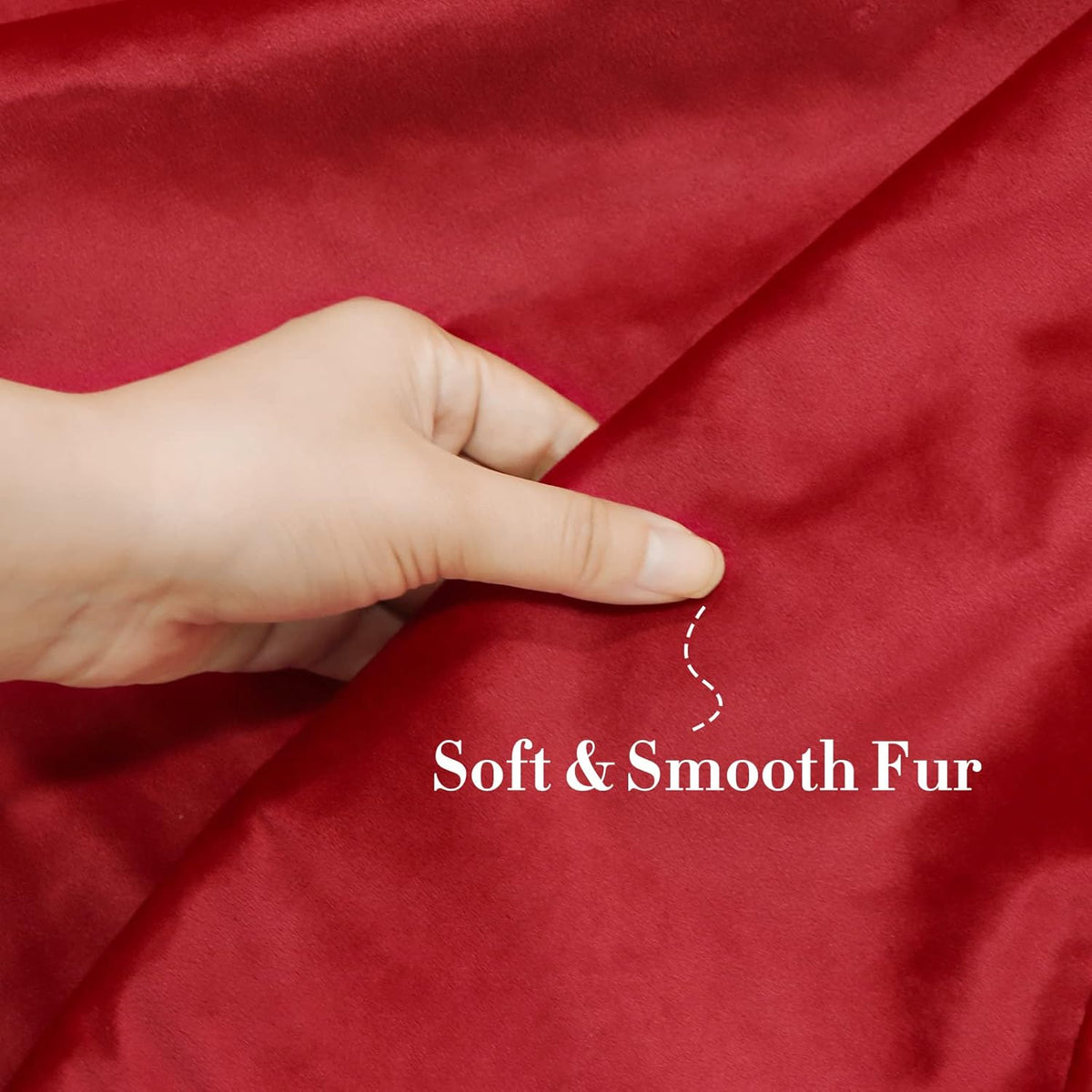 Christmas Tree Skirt, 48 inches Red Luxury Velvet Plush Fur Skirts with Gold Embroidered Holly Leaf