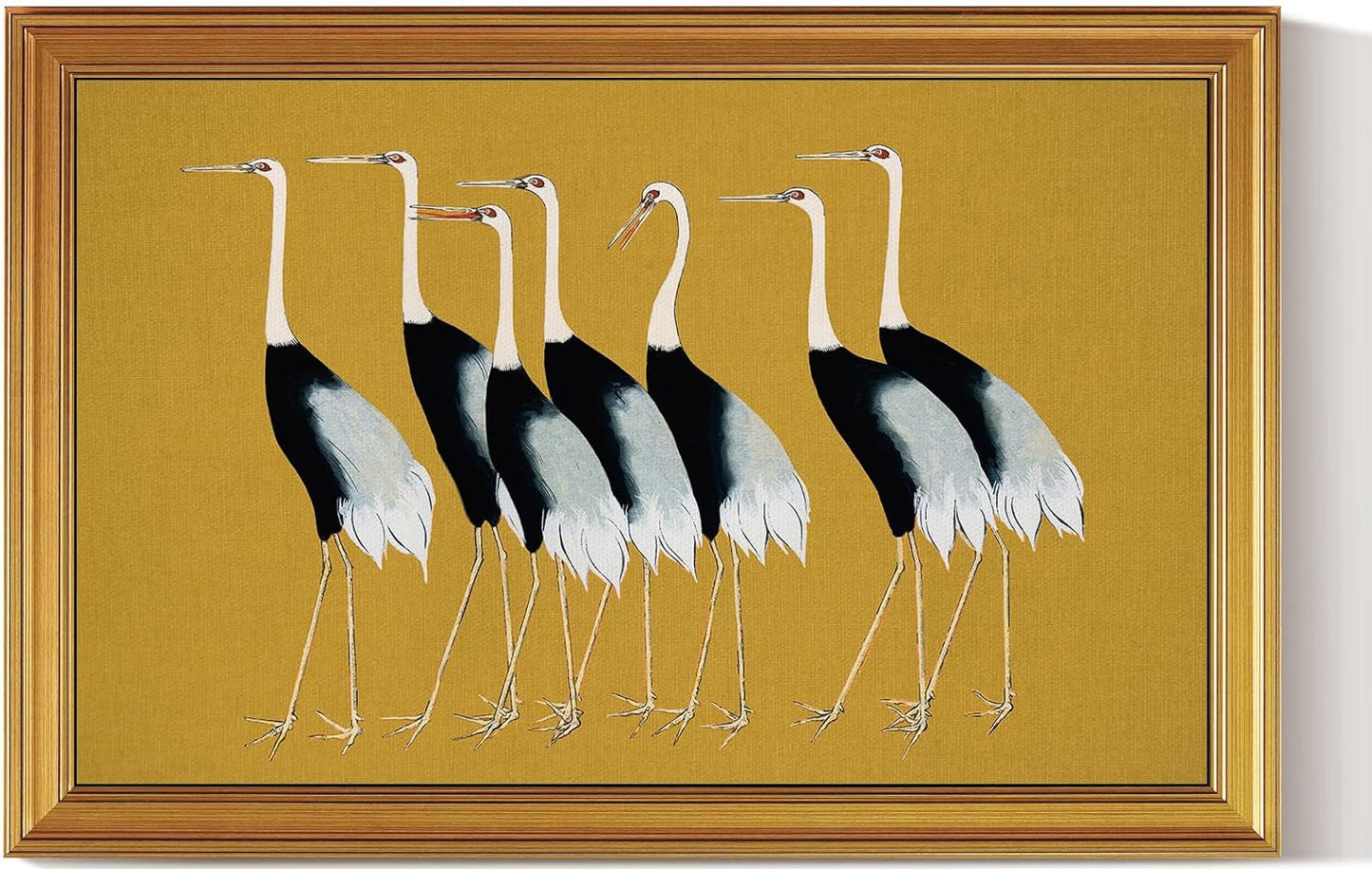 HUARCEY Gold Framed Vintage Wall Art for Living Room, Animals Painting Prints Large Decor for