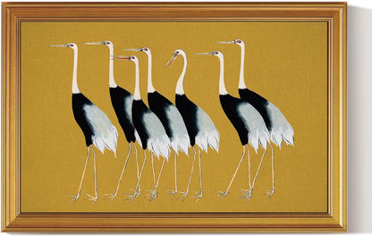 HUARCEY Gold Framed Vintage Wall Art for Living Room, Animals Painting Prints Large Decor for