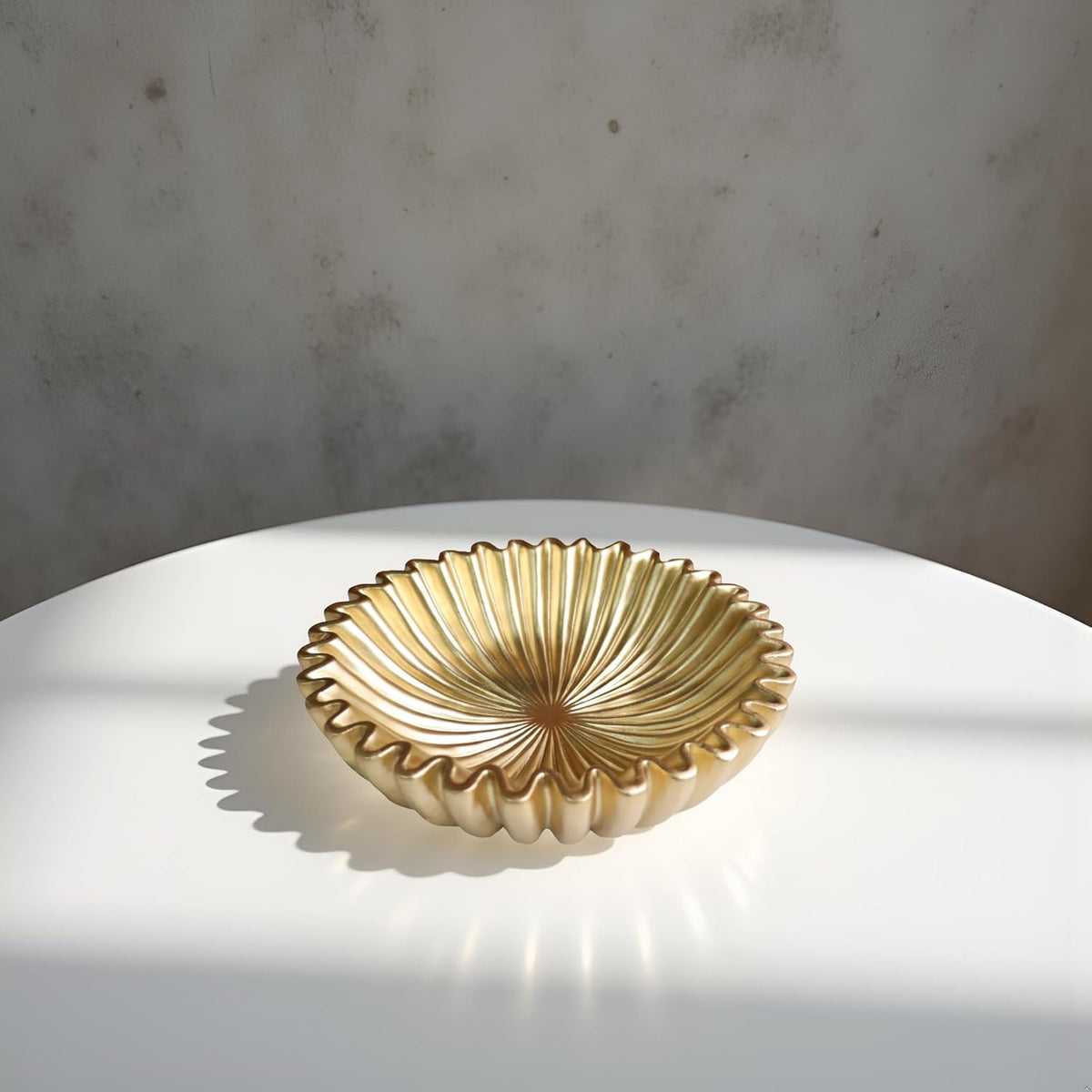 10" Large Decorative Bowl decor, Scalloped Bowls for Modern Home Decor,Ruffle Decor,Stylish Key