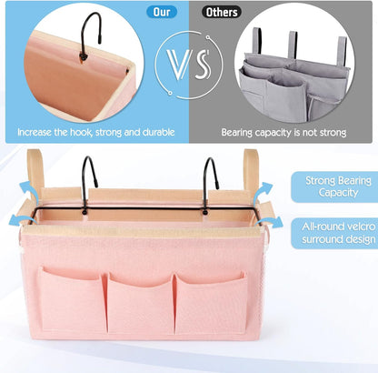 Bedside Storage Caddy/Bedside Hanging Storage Bag for Headboards Bunk Beds Dorm Rooms Book Phone