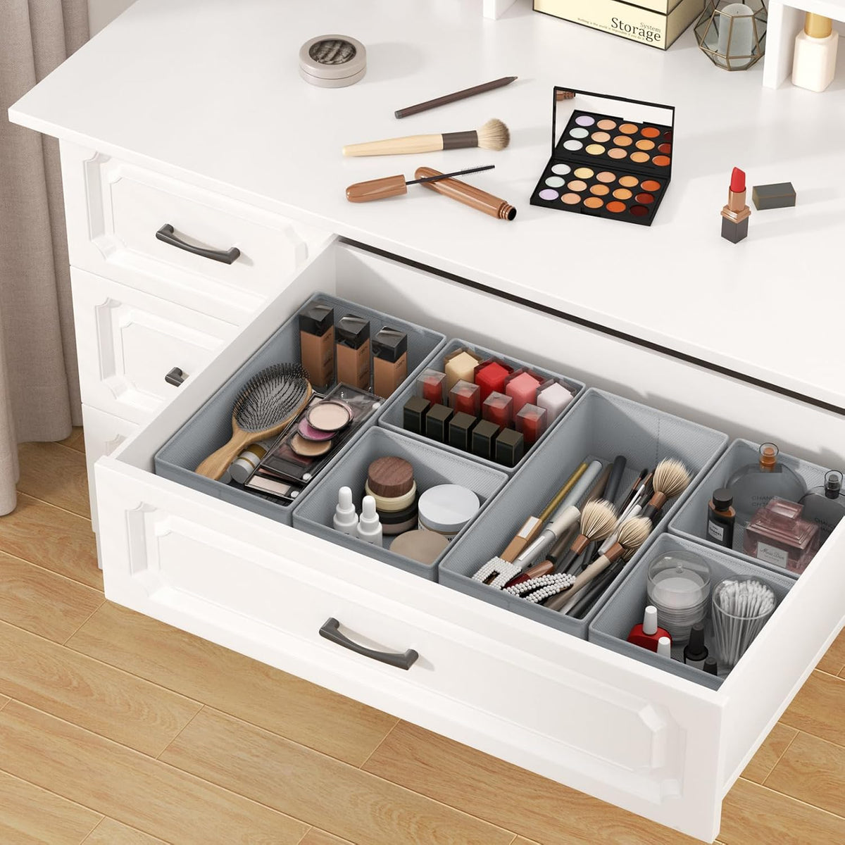 DIMJ Drawer Organizer Clothes 24 Pack - Foldable Baby Organizers and Storage & Dresser Organizer