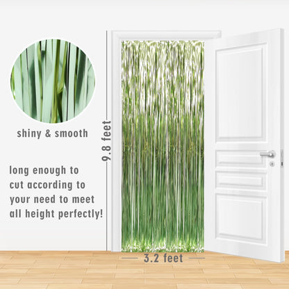GOER 3.2 ft x 9.8 ft Metallic Tinsel Foil Fringe Curtains Party Photo Backdrop Party Streamers for