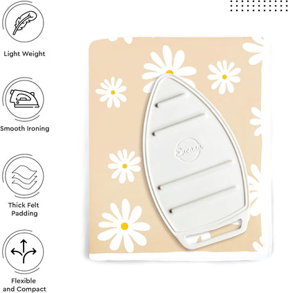 Encasa XO Ironing Mat/Pad (Large 48"x28") with 3mm Padding & Silicone Iron Rest for Steam Pressing