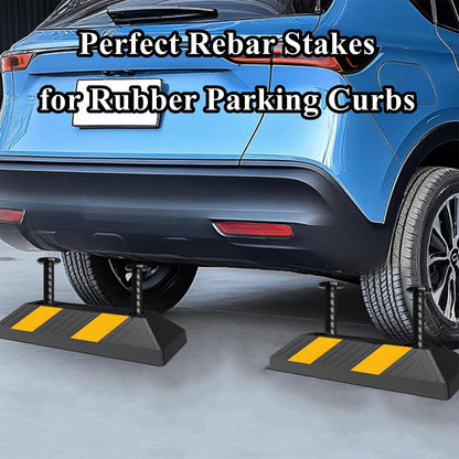 16 Inch Rebar Stakes 20 Pack Heavy Duty Ground Anchors 1/2 Inch Diameter Galvanized Steel Asphalt