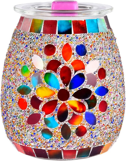 Dicimi Mosaic Glass Electric Wax Melt Warmer, Candle Warmer & Essential Oils Burner - Premium Wax
