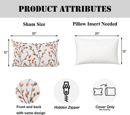 YOUR SMILE Classical Embroidery Jacquard Orange Square Decorative Throw Pillow Case Cushion