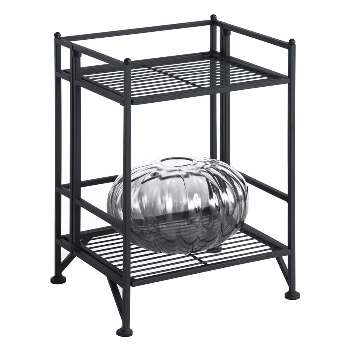 Convenience Concepts Xtra Storage Shelves - 2-Tier Folding Metal Storage Shelves, Closet Organizer