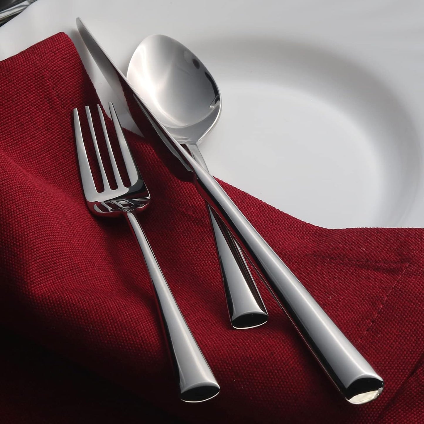 Alata Bailey 20-Piece Forged Silverware Set Stainless Steel Flatware Set,Service for 4,Mirror