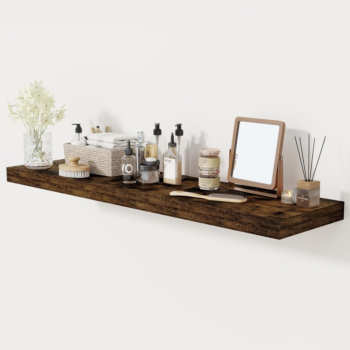 Floating Shelves 48 Inch Long, 12 Inch Deep Floating Shelves for Wall, 48 x 12 Large Wall Shelves