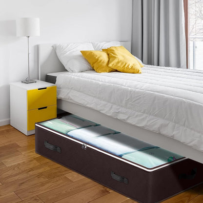 Budding Joy 6 Pack 90L Under bed Storage Containers Organizer Large Capacity Underbed Clothes