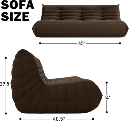 Big Bean Bag Chairs for Adults, 3 Seater Large Bean Bag Chair Sofa, Fireside Chair Lazy Sofa Chair