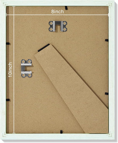 Vittanly 8x10 Picture Frames Set of 9, Shatter Resistant Plexiglass, Display 5x7 Pictures with Mat