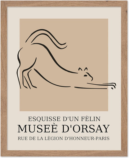 Poster Master Vintage Poster - Retro Minimalist Print - Gift for Artist, Housewarming - Cat, Line