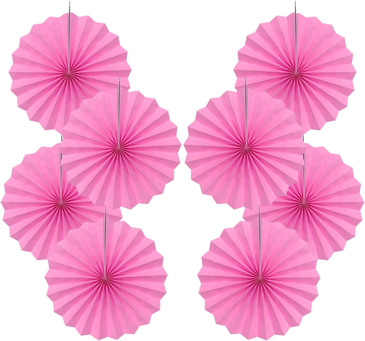 Red Hanging Paper Fans,Red Accessories Paper Decorations for Party,Valentines Day Decorations,Photo
