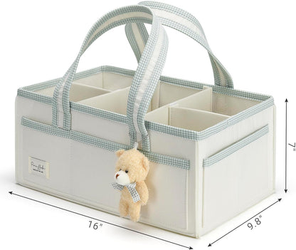 PeraBella XL Diaper Caddy Organizer With Handle, Baby Shower Gifts Basket Bag, Registry Search Must
