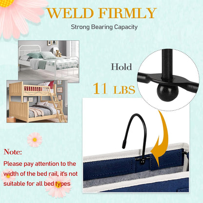 Bedside Storage Caddy/Bedside Hanging Storage Bag for Headboards Bunk Beds Dorm Rooms Book Phone