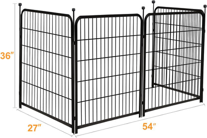 Garden Fencing 36 Inch High, 4 Panels Total 8.9 Ft(L) Dog Fence Outdoor for Yard, 4 One-Sided