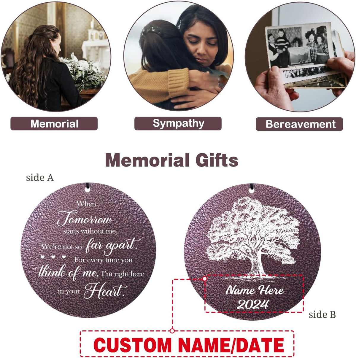 ASTARIN 36" Large Deep Tone Personalized Sympathy Wind Chimes, Memorial Wind Chime for Loss of