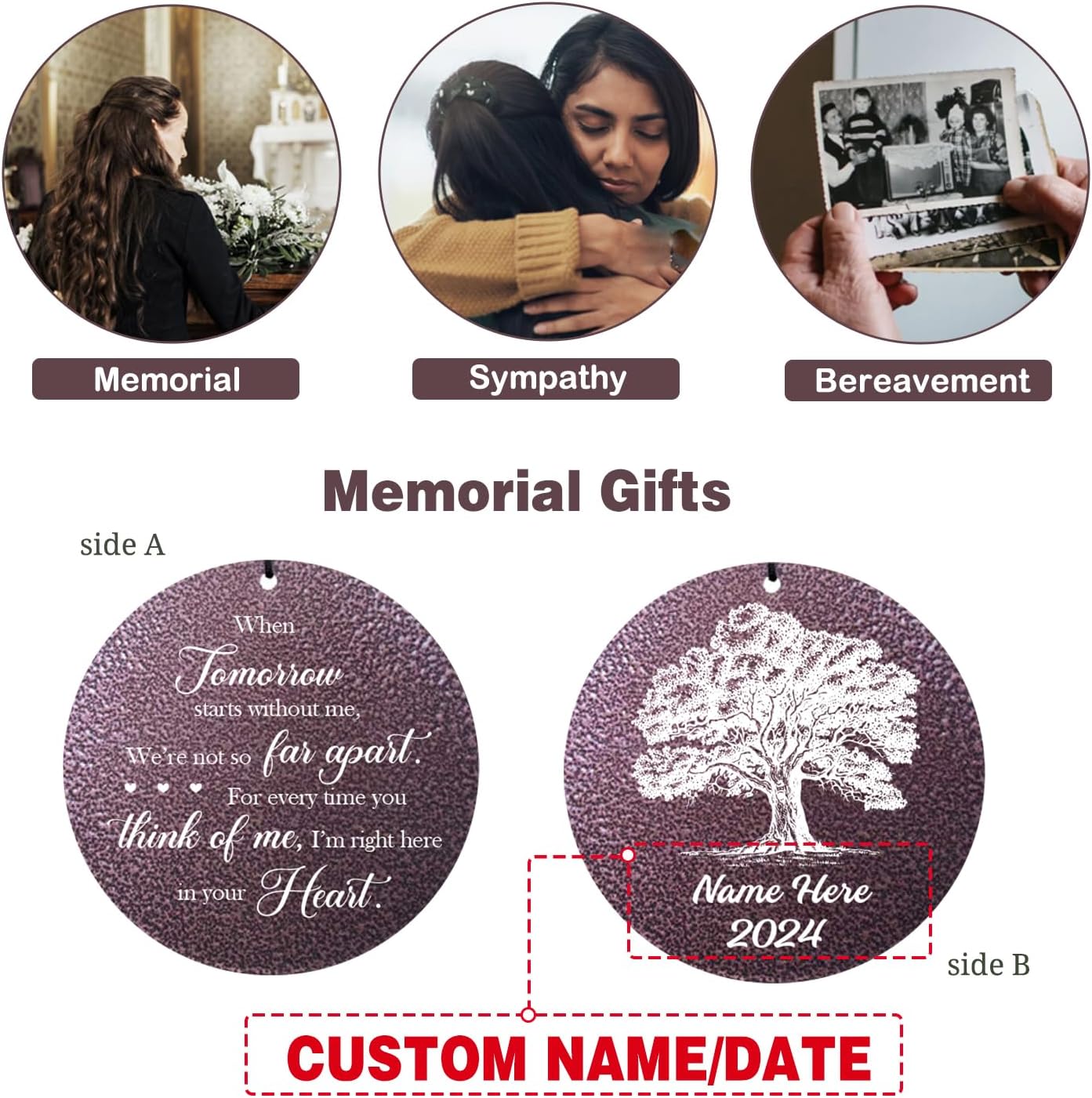 ASTARIN 36" Large Deep Tone Personalized Sympathy Wind Chimes, Memorial Wind Chime for Loss of