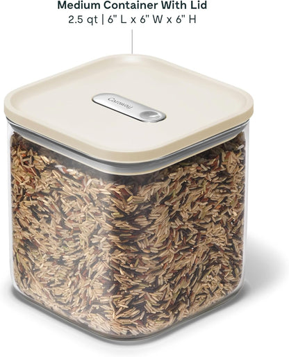 Caraway 2.5qt Glass Airtight Food Storage Container with Lid – Non-Toxic, BPA-Free Kitchen Storage