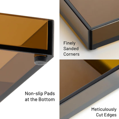 11" x 4.3" Bathroom Vanity Tray Acrylic Decorative Counter Organizer for Soap Dispenser, Perfume