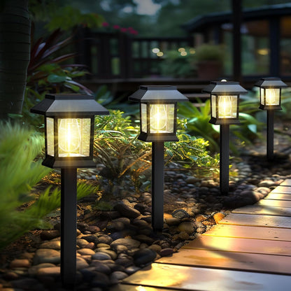 Solar Lights Outdoor,12 Pack Waterproof Auto On/Off Solar Pathway Lights for Your Garden