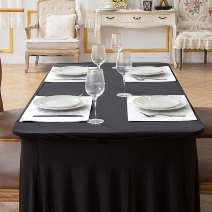 Cloth Placemats Set of 8, Linen Type Fabric Placemats Machine Washable Heat Resistant Placemats
