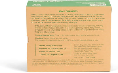 Sheets Laundry Club Laundry Detergent Sheets, 100 Loads - Fresh Linen Scent, Eco-Friendly
