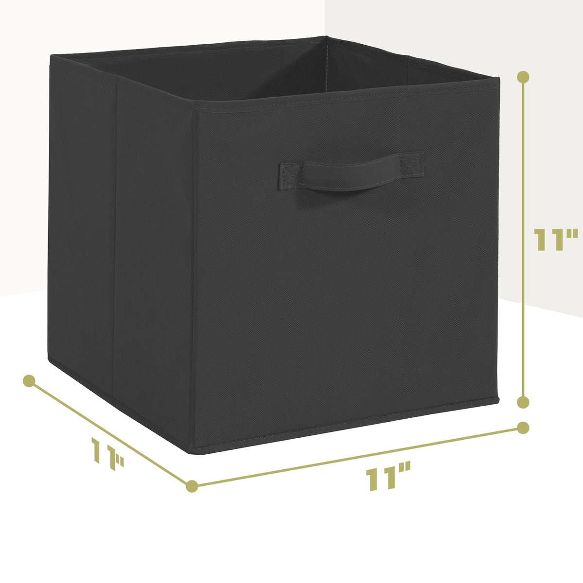 STORAGEIDEAS 11x11 Storage Bins, Set of 10 Storage Cubes, Collapsible Cube Storage Bins, Fabric