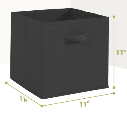 STORAGEIDEAS 11x11 Storage Bins, Set of 10 Storage Cubes, Collapsible Cube Storage Bins, Fabric