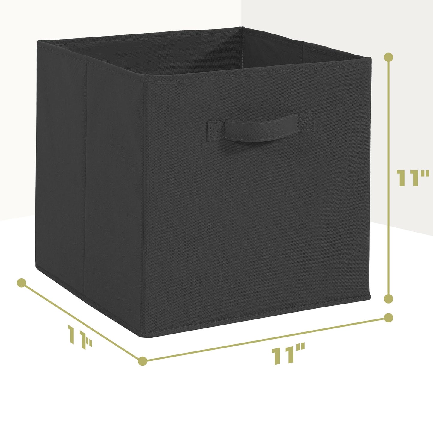 STORAGEIDEAS 11x11 Storage Bins, Set of 4 Storage Cubes, Collapsible Cube Storage Bins, Fabric