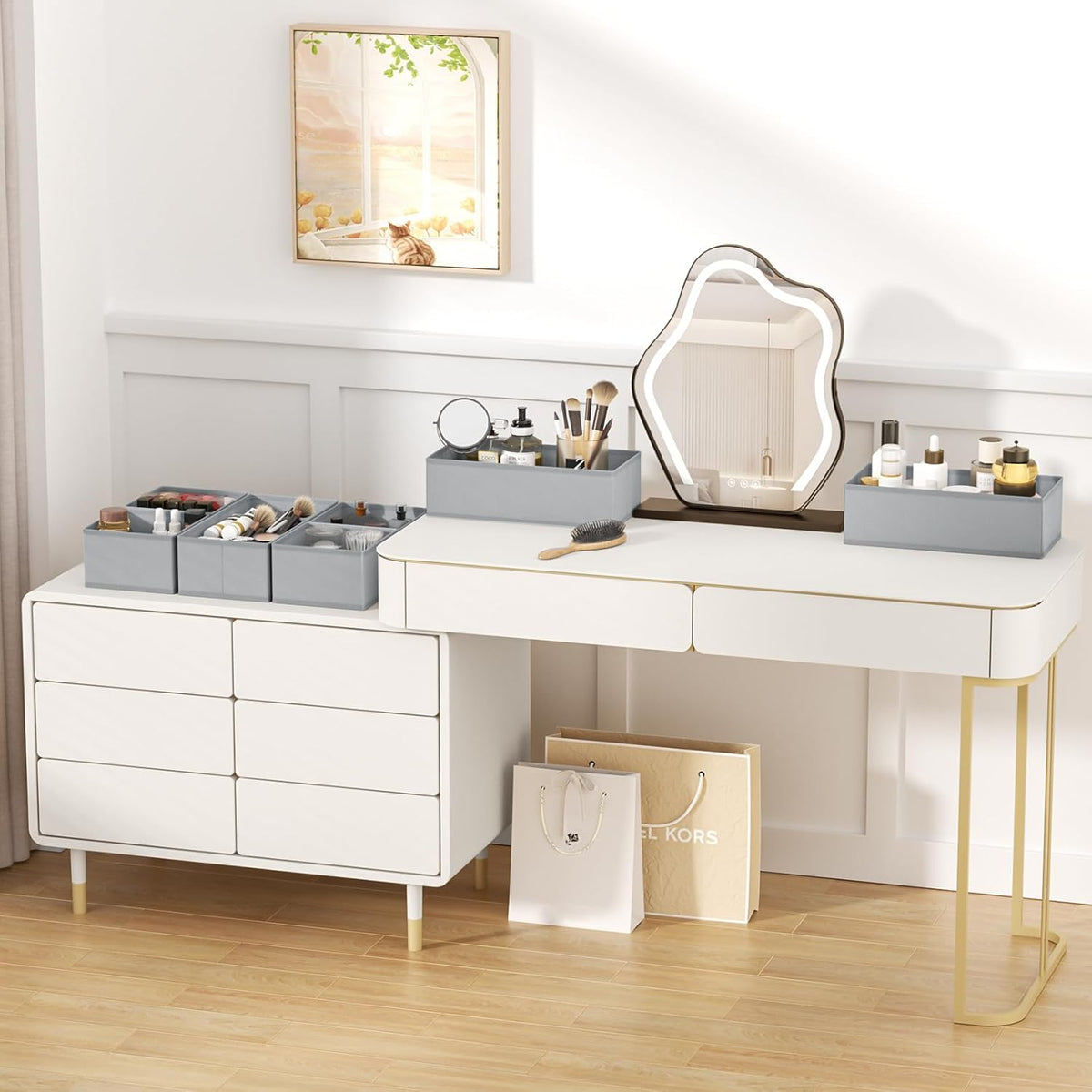 DIMJ Drawer Organizer Clothes 24 Pack - Foldable Baby Organizers and Storage & Dresser Organizer